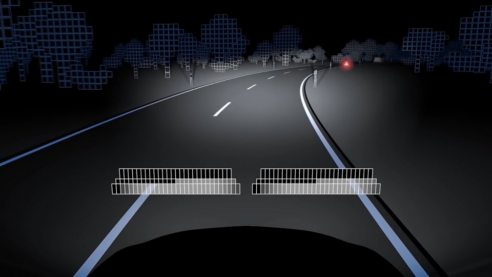 The Matrix LED System Makes it Possible to  Illuminate All the Areas on Road